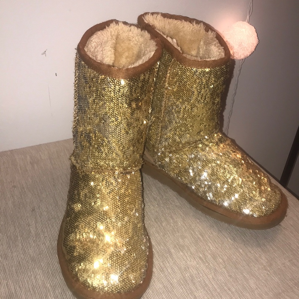 gold and sliver real UGG boots